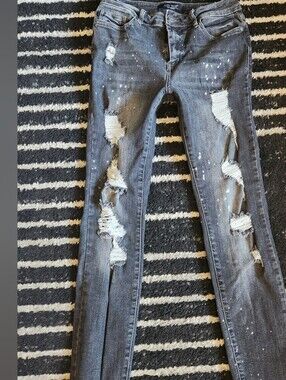 Black Distressed Judy Blue Boyfriend Jeans 5/27